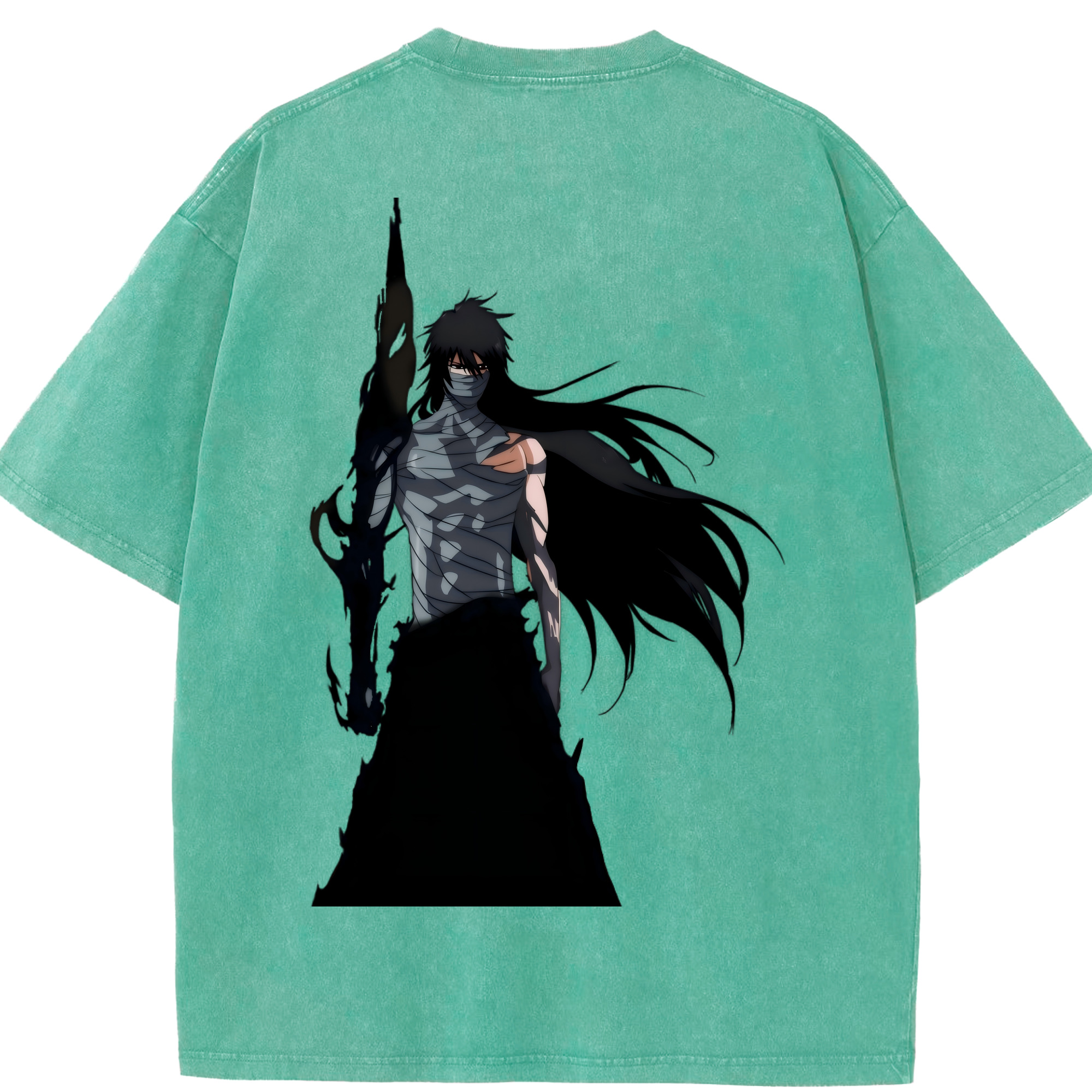 （画像用） ブリーチ 黒崎一護（くろさき いちご）BLEACH Kurosaki Ichigo 綿100% ヴィンテージ風 半袖Tシャツ（背面プリント）